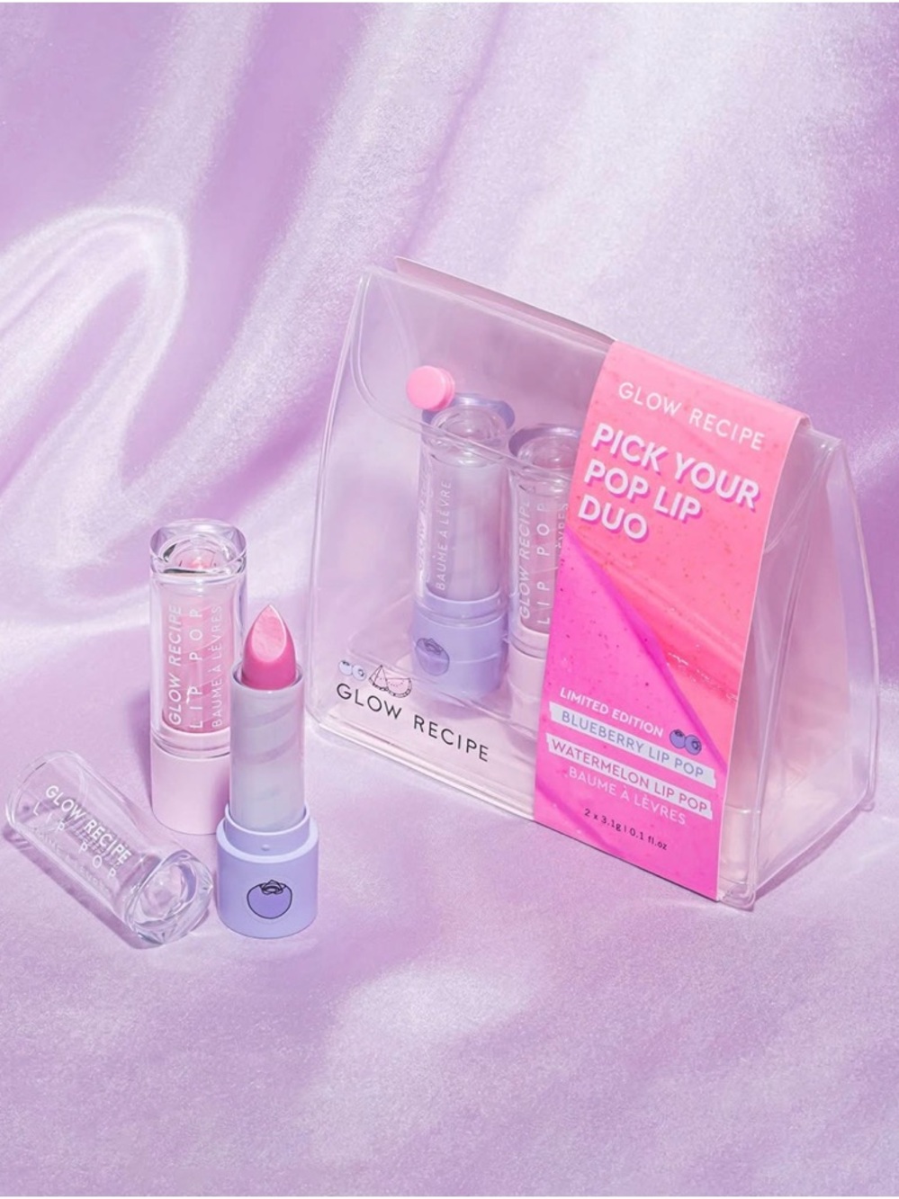 NWT Glow Recipe Pick Your Lip Pop Duo